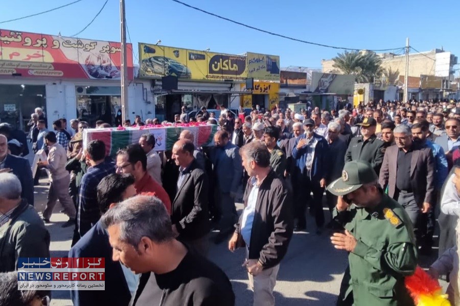 پیکر شهیده حسینی فرد در حادثه تروریستی مرقد مطهر شهید سلیمانی تشییع شد