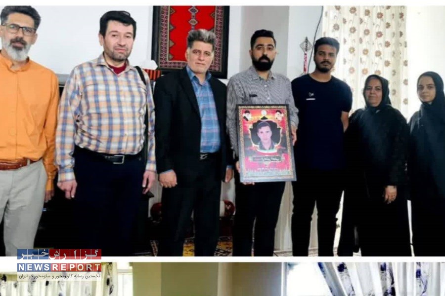 دیدار مشاور امور ایثارگران و رییس امور بازرسی محیط زیست فارس با خانواده محیط بانان شهید