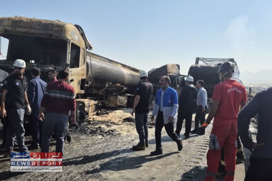 انفجار مرگبار تانکر سوخت در یزد؛ یک کشته و ۸ مصدوم