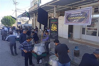 تصویر پخت یک تن و دویست کیلو حلیم نذری در شهر فال